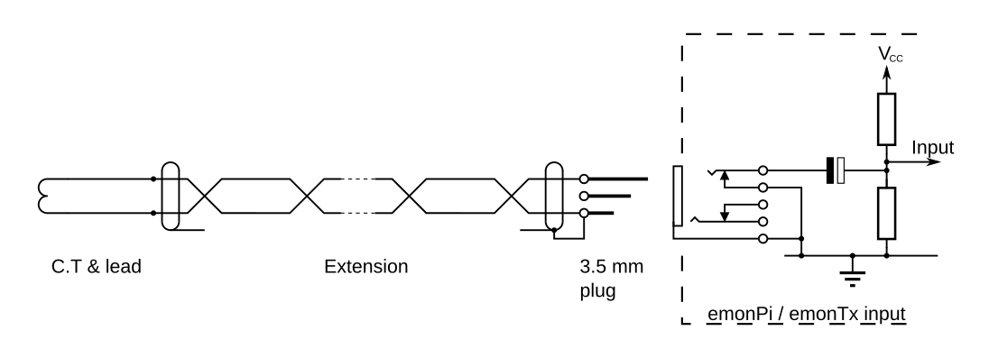 Extending CT leads drawing Extending CT leads